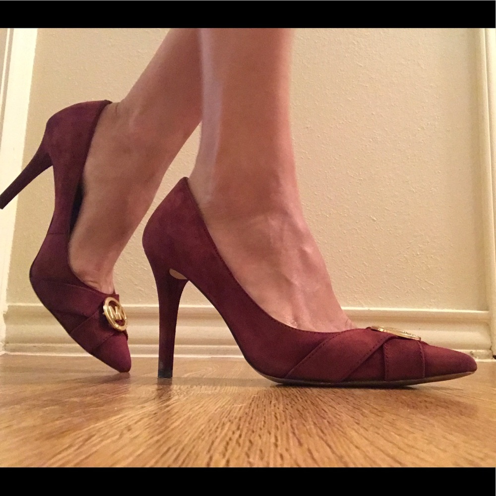 Burgundy pumps